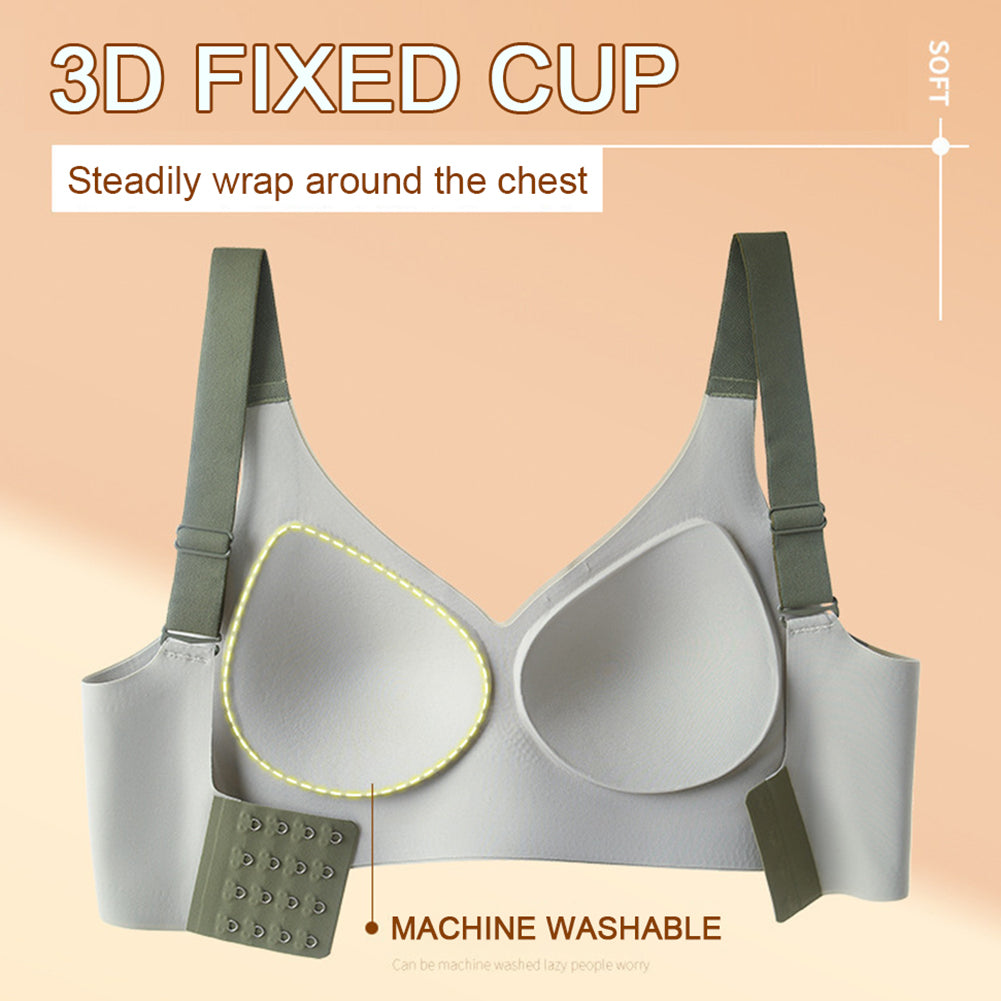 Lifting AntiSagging Wireless PushUp Bra Machine Washable Comfort Sports Fixed Cup Bra For Running R 4
