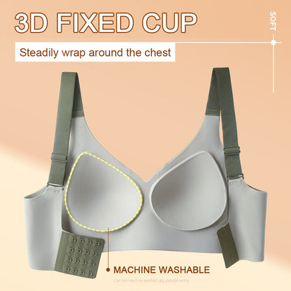 Lifting AntiSagging Wireless PushUp Bra Machine Washable Comfort Sports Fixed Cup Bra For Running R 4