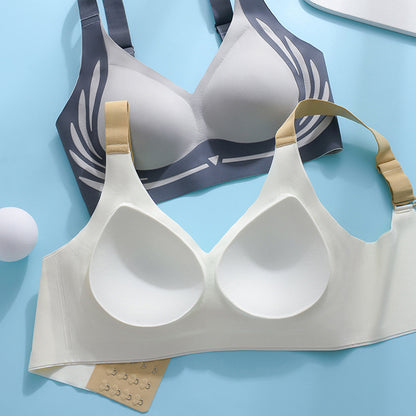 Lifting Anti-Sagging, Wireless Push-Up Bra, Machine Washable Comfort, Sports Fixed Cup Bra for Running Riding
