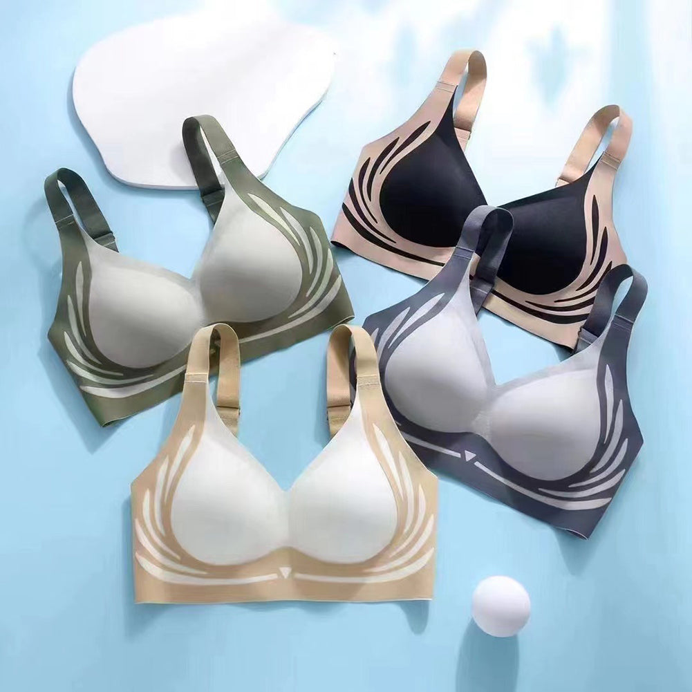 Lifting AntiSagging Wireless PushUp Bra Machine Washable Comfort Sports Fixed Cup Bra For Running R 5