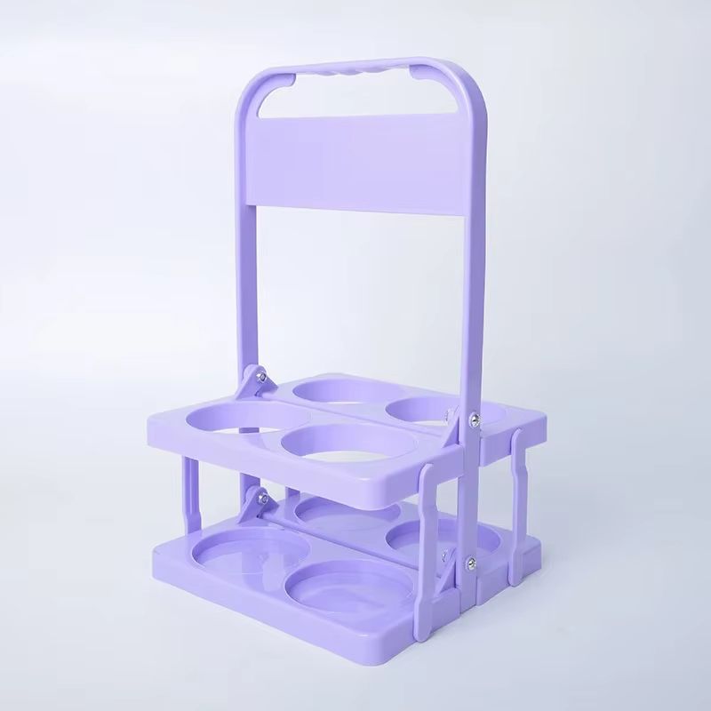 Portable Foldable Beer  Beverage Rack  Durable Cup Organizer And Bottle Holder For Parties  Travel 6