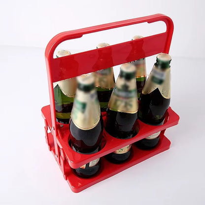 Portable Foldable Beer  Beverage Rack  Durable Cup Organizer And Bottle Holder For Parties  Travel 8