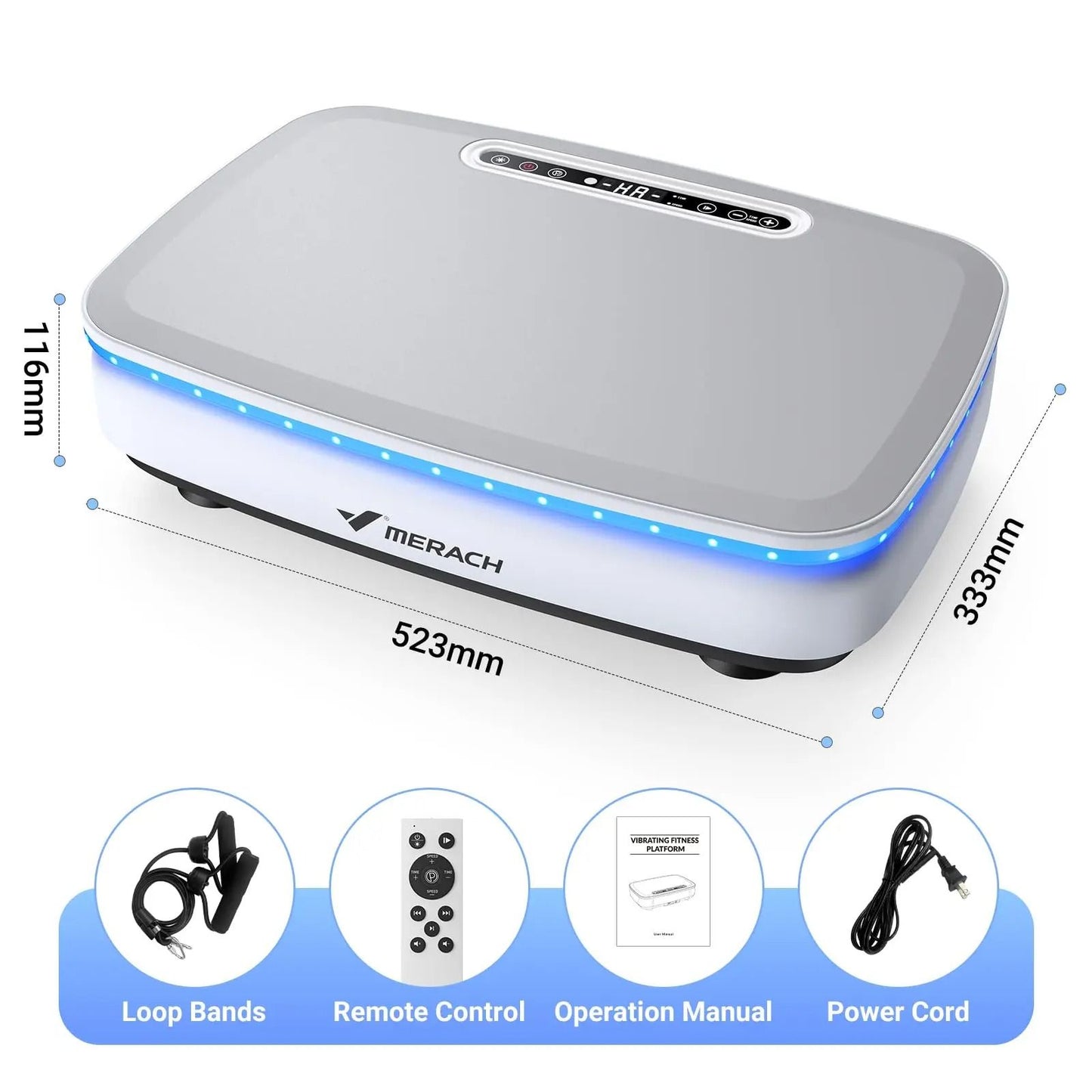 Whole Body Vibration Plate Exercise Trainer With Optional Lighting 6