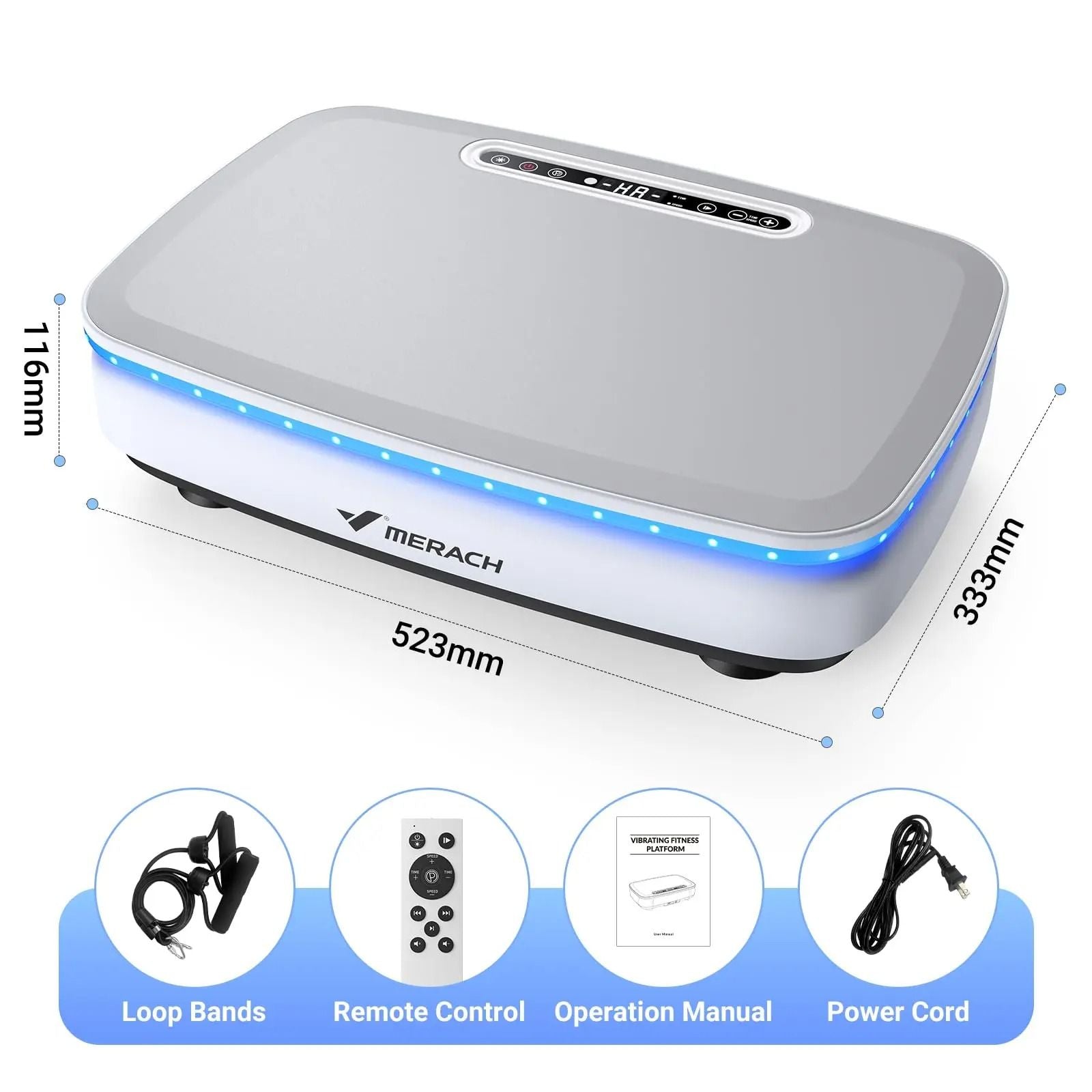 Whole Body Vibration Plate Exercise Trainer With Optional Lighting 6