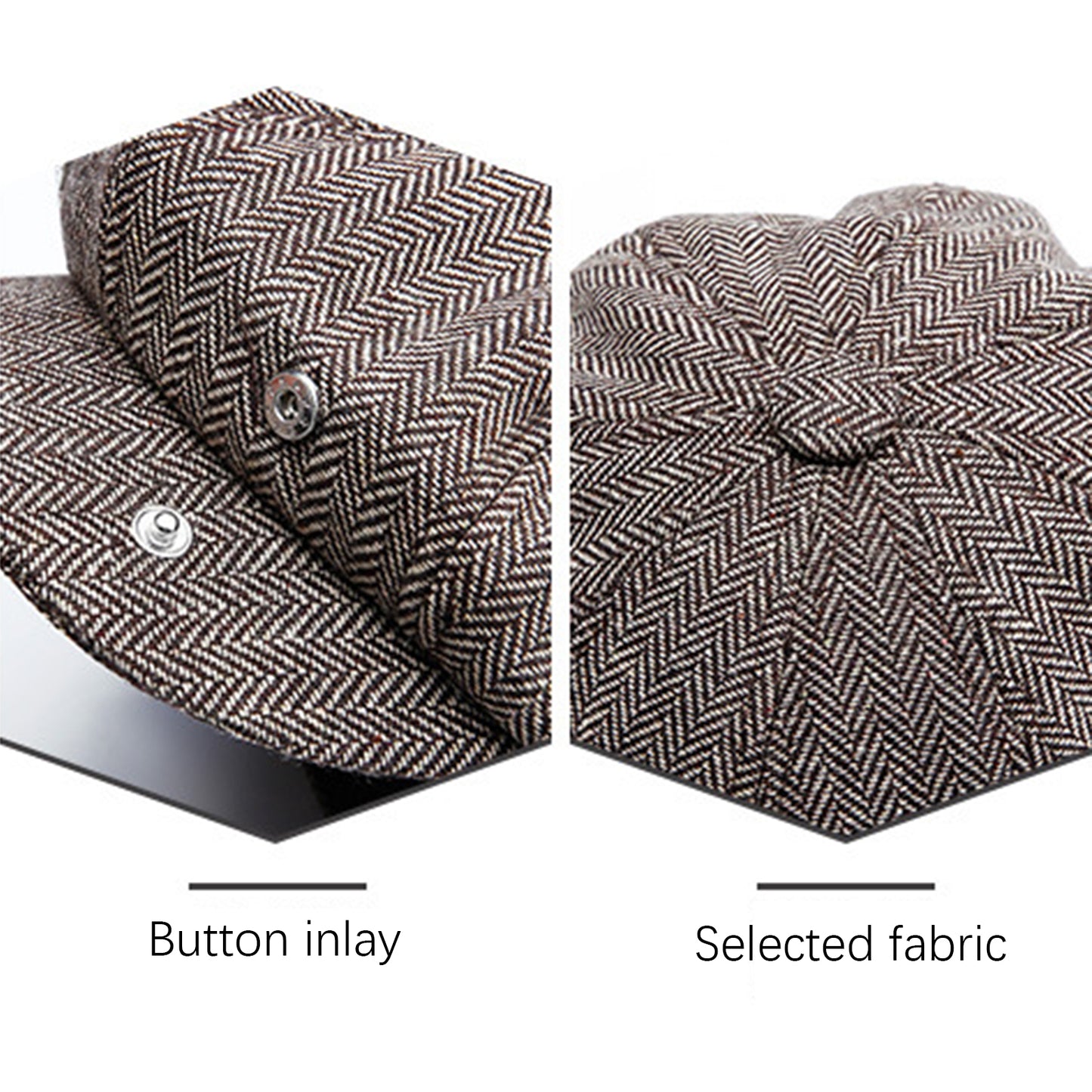 Unisex Vintage Newsboy Cap Classic Retro British Beret Hat Stylish Twill Flat Hat Wool Octagonal Ha 2
