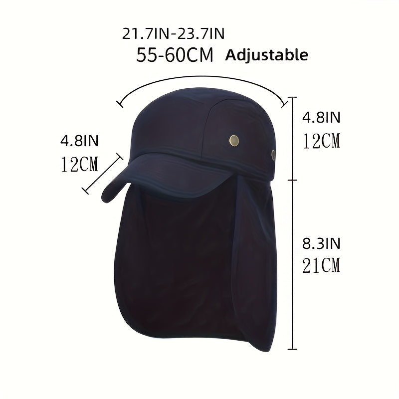 Outdoor Hiking Travelling Fishing Hat Sun Cap with Neck Flap for Men Women UV Protection Camping Boating