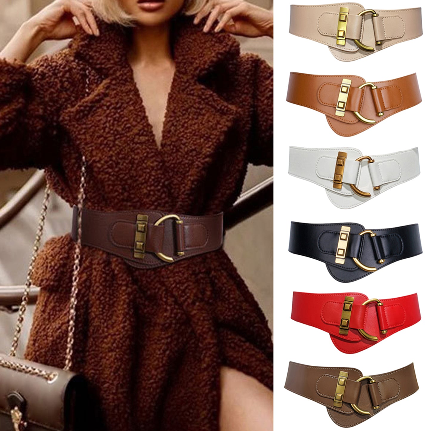 Waist Belts For Women Pure Color Leather Clothes Belt Adjustable Soft Belt For Girl Female Clothes  1