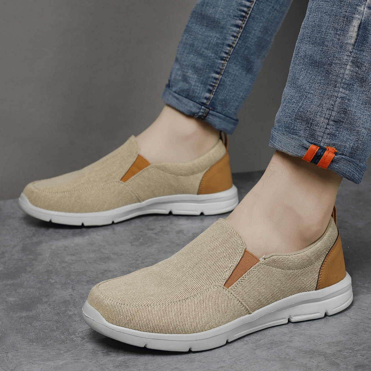 AirStride Summer Canvas Slip On Sneakers for Men