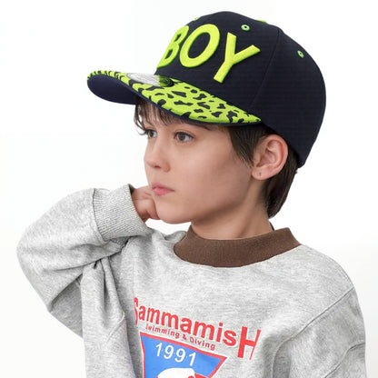 Kids Baseball Cap New Fashion Summer Style, Adjustable Boys Hip Hop Caps, Casual Girls Hats with Letter Embroidery