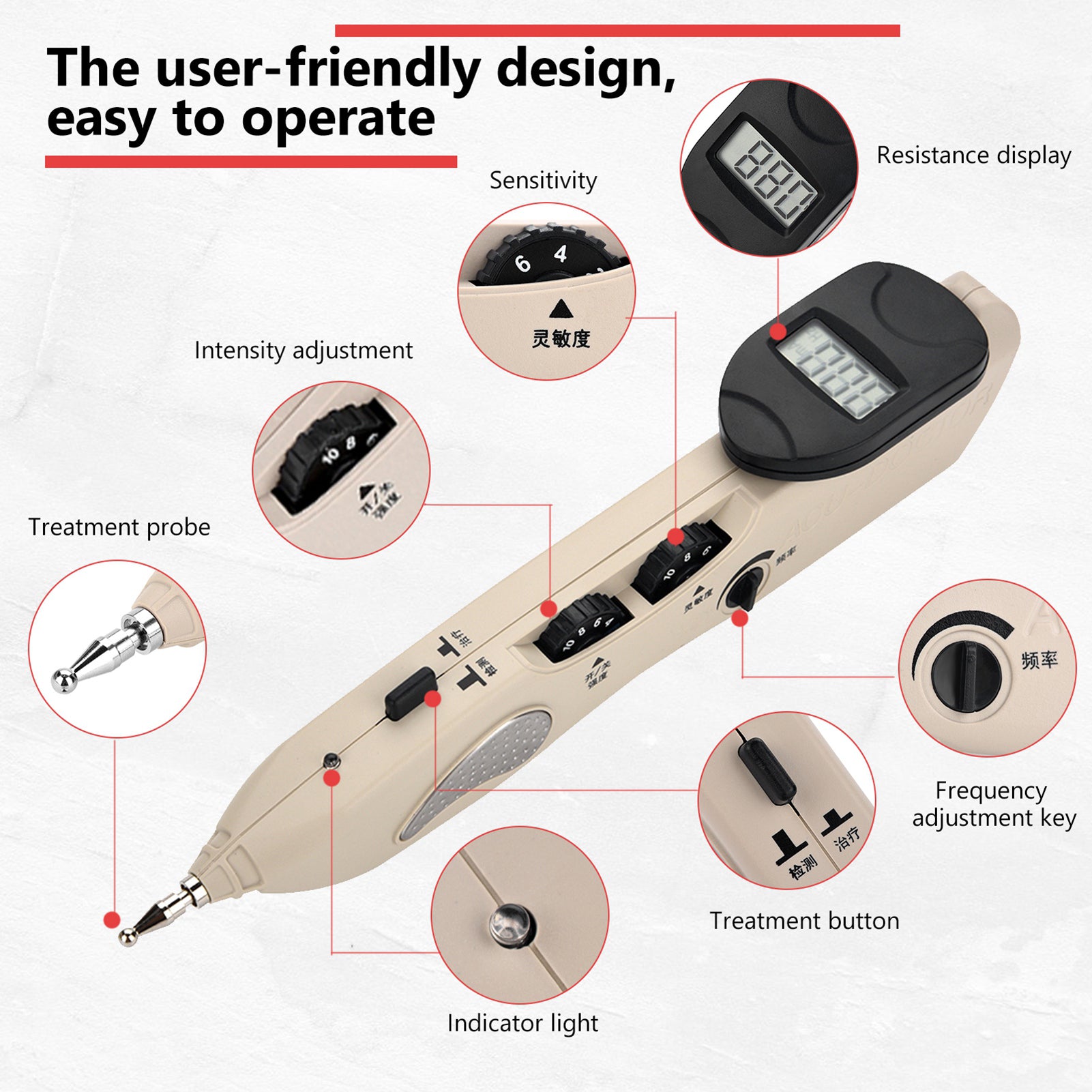 Electronic Acupuncture Pen Tens Point Detector Therapy Acupuncture Meridian Energy Pen Massage Pain 2