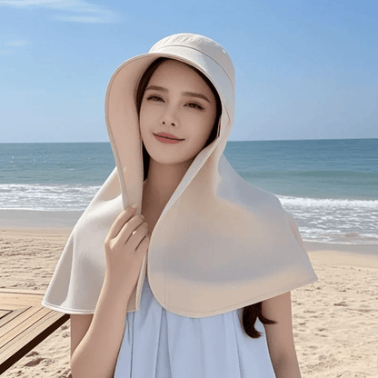 SunGuard Womens UV Protection Wide Brim Hat With Face And Neck Cover 1