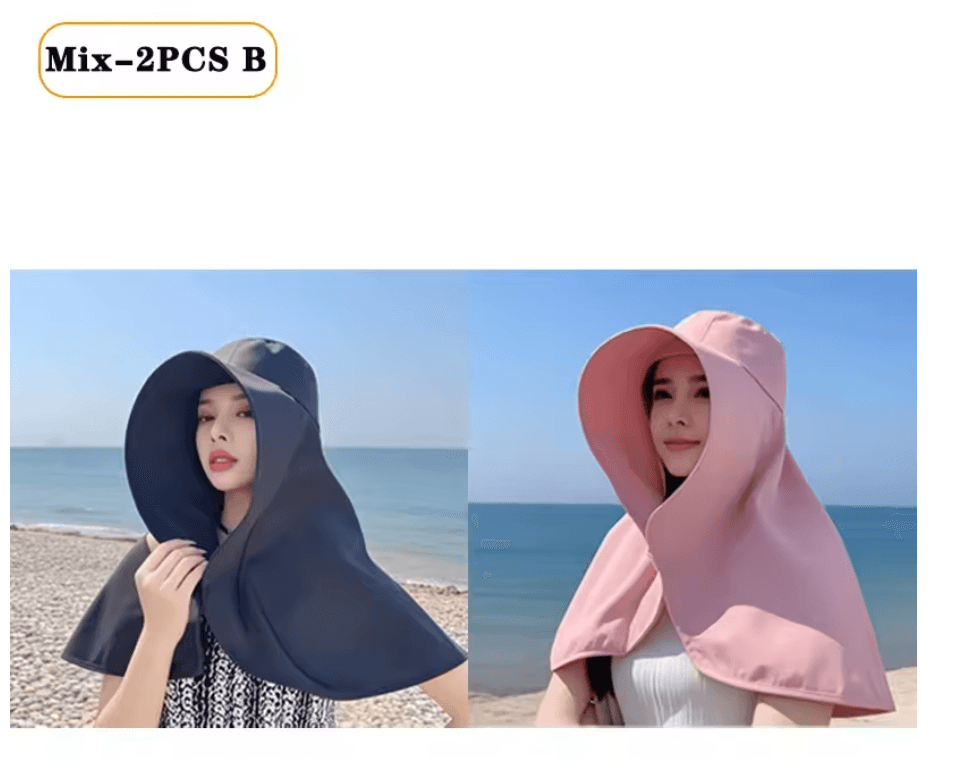 SunGuard Womens UV Protection Wide Brim Hat With Face And Neck Cover 4