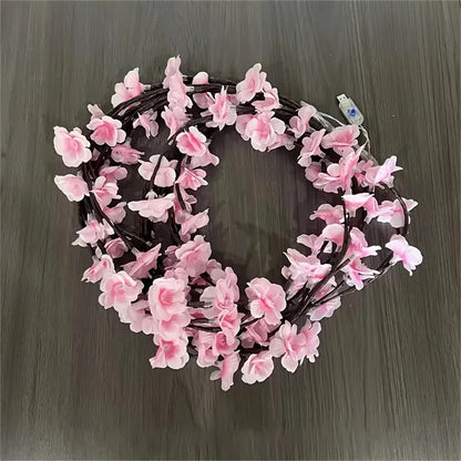 Cherry Blossom USB Tree Branch Rattan Lights With 96 LED Pink Blossoms And 8 Lighting Modes 6