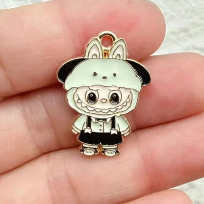 10pcs Cartoon Enamel Charms  Gold Plated DIY Jewelry Making Accessories For Bracelets Necklaces And 5