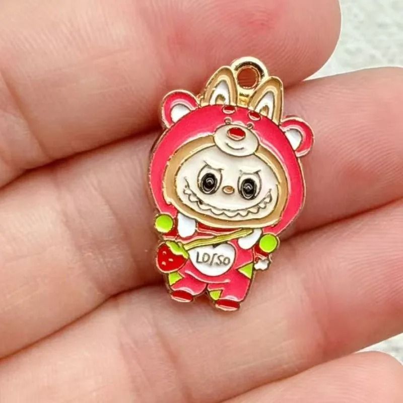 10pcs Cartoon Enamel Charms  Gold Plated DIY Jewelry Making Accessories For Bracelets Necklaces And 7