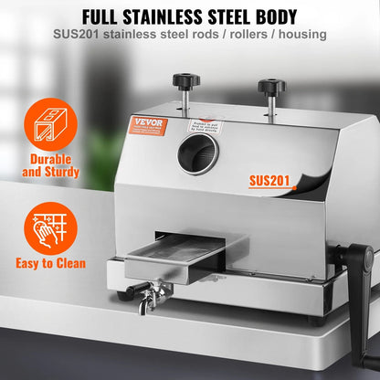 Commercial Manual Sugar Cane Juicer  110 LBSH High Output Stainless Steel Machine With Large Inlet 3