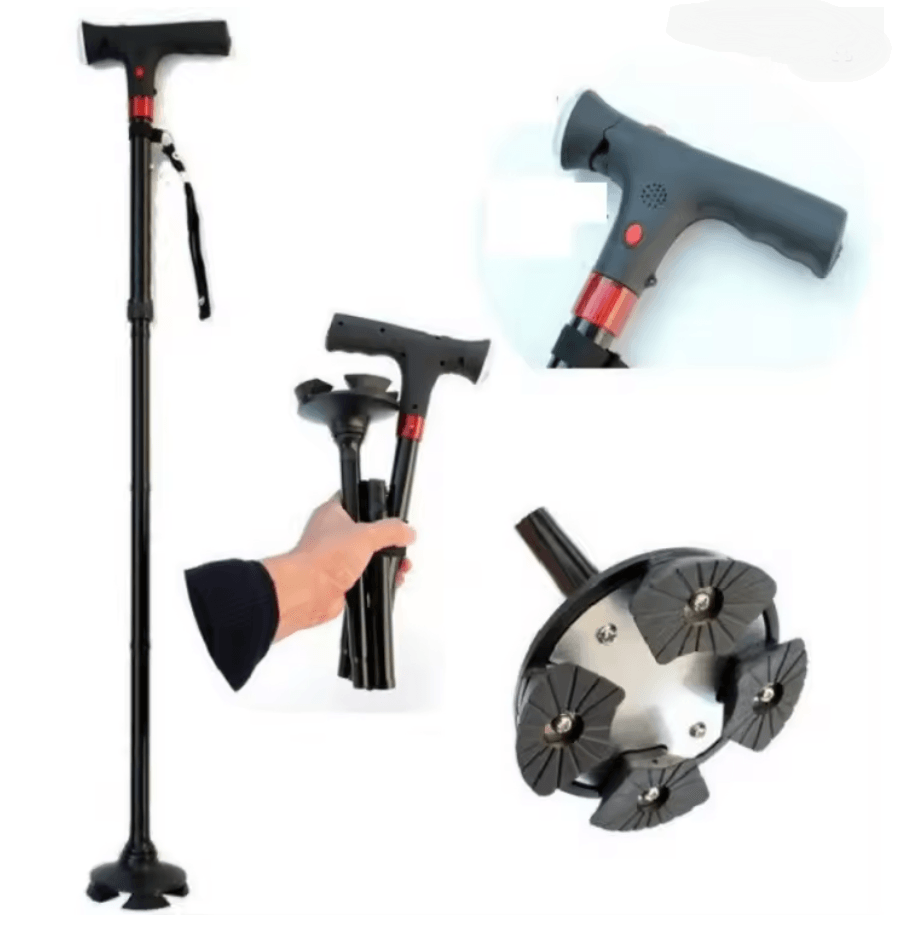 Folding Adjustable Walking Cane With LED Light 4