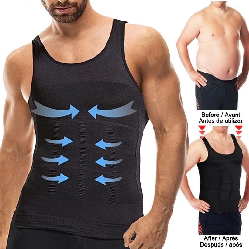 Mens Slimming Body Shaper Vest Tummy Control Compression Tank For Workout And Everyday Wear 2