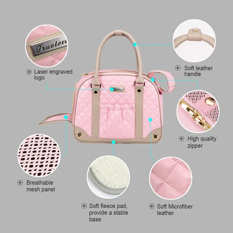 Fashion Pet Carrier Handbag Portable Travel Bag For Cats And Dogs 4