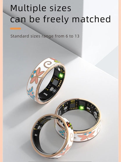 Color Enamel Smart Ring For Women With Sleep Monitoring And Health Tracking 2