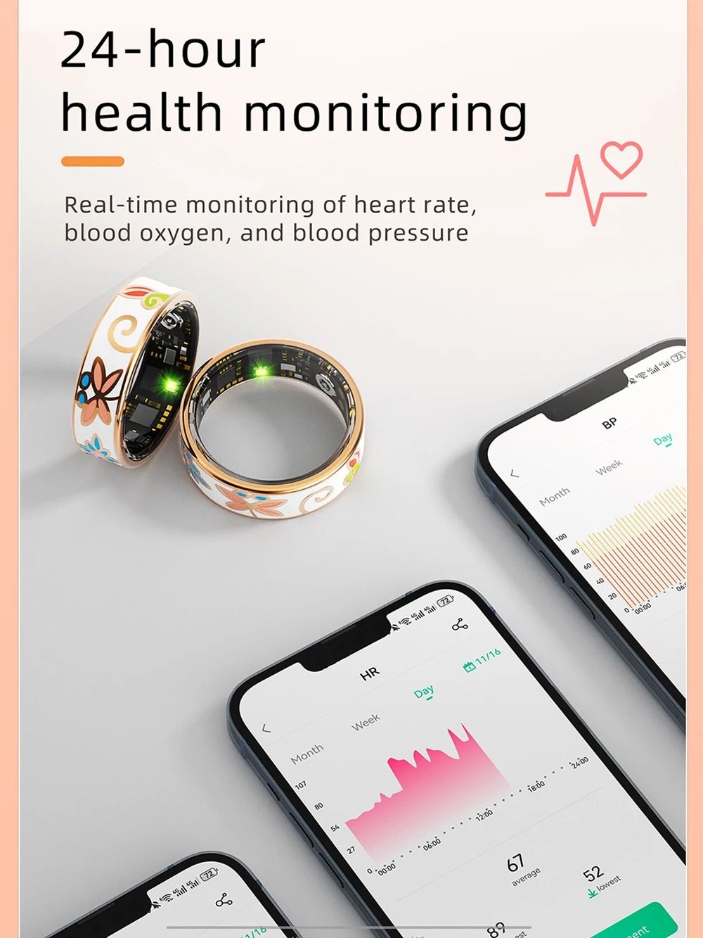 Color Enamel Smart Ring For Women With Sleep Monitoring And Health Tracking 3