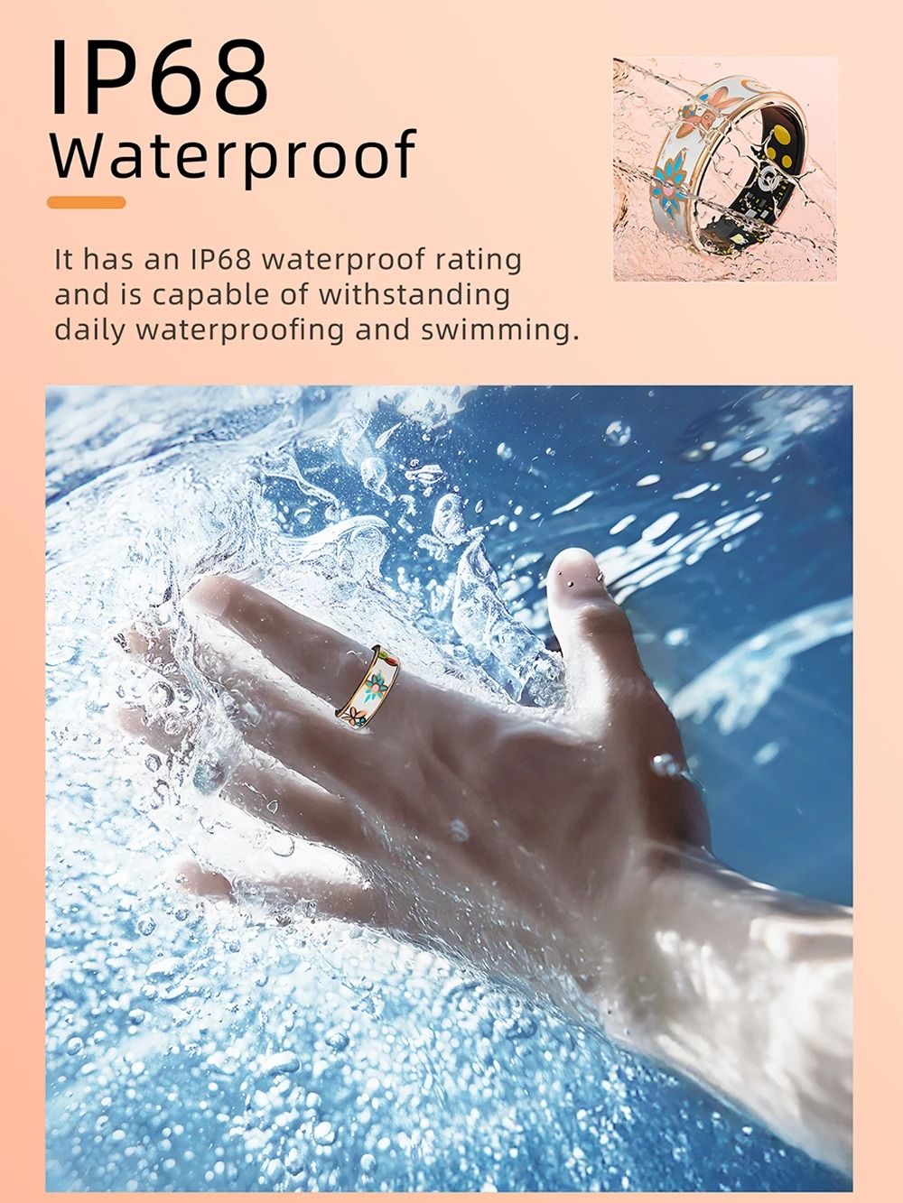 Color Enamel Smart Ring For Women With Sleep Monitoring And Health Tracking 5