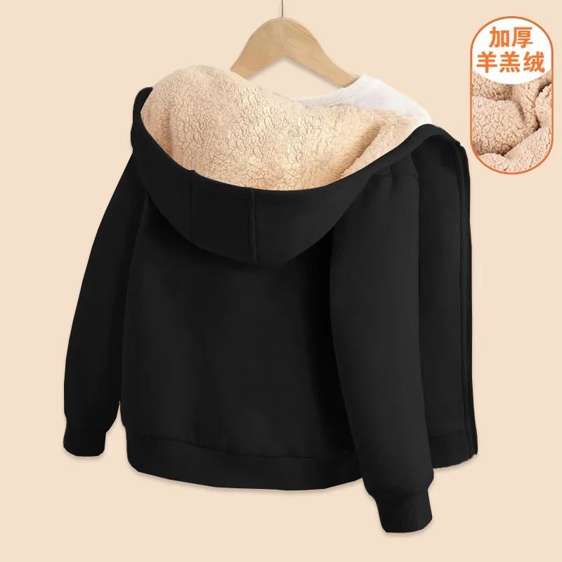 Kids Padded Lambwool Hooded Jacket 3
