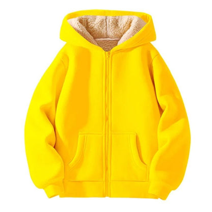 Kids Padded Lambwool Hooded Jacket 4