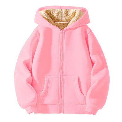 Kids Padded Lambwool Hooded Jacket 5