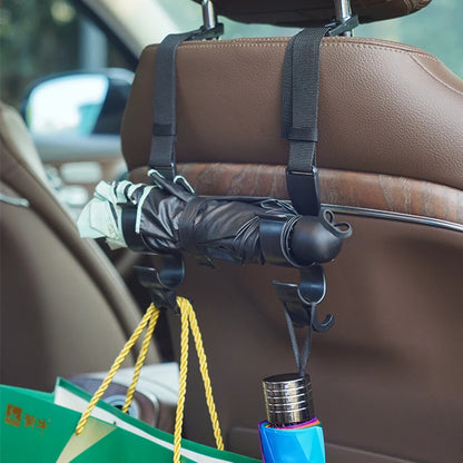 2Pcs Adjustable Car Trunk Umbrella Holder, Auto Interior Organizer Bag Hanger, Seat Storage Hook for Car Accessories