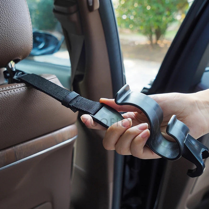 2Pcs Adjustable Car Trunk Umbrella Holder, Auto Interior Organizer Bag Hanger, Seat Storage Hook for Car Accessories