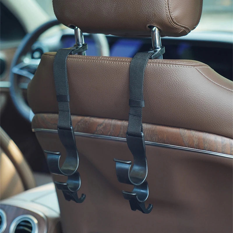 2Pcs Adjustable Car Trunk Umbrella Holder, Auto Interior Organizer Bag Hanger, Seat Storage Hook for Car Accessories