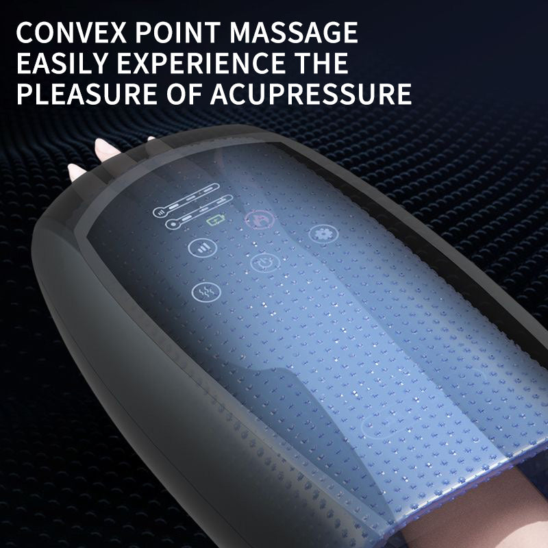 Electric Hand Massager, Cordless Finger Massage Gift, Warm Heating Vibration, Airbag Compression, Touchscreen Control