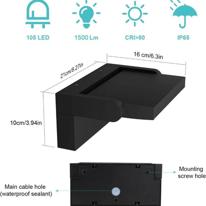 Smart 24w Outdoor Wall Lamp With Motion Sensor 3