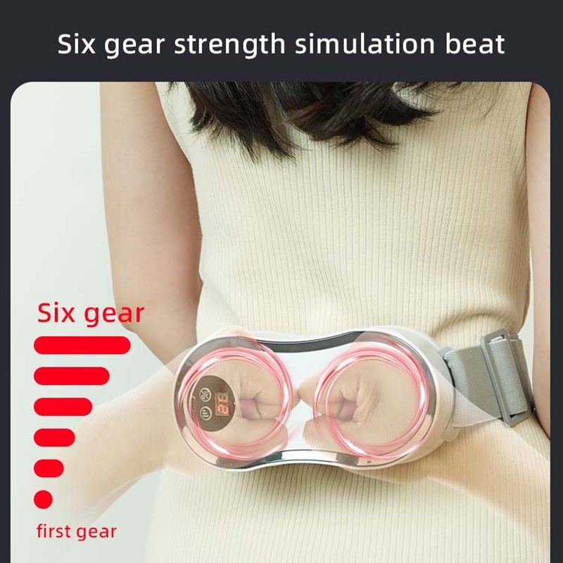 Electric Lumbar Massager Rechargeable Percussion Massage Belt With Vibration  Tapping Remote Contro 2