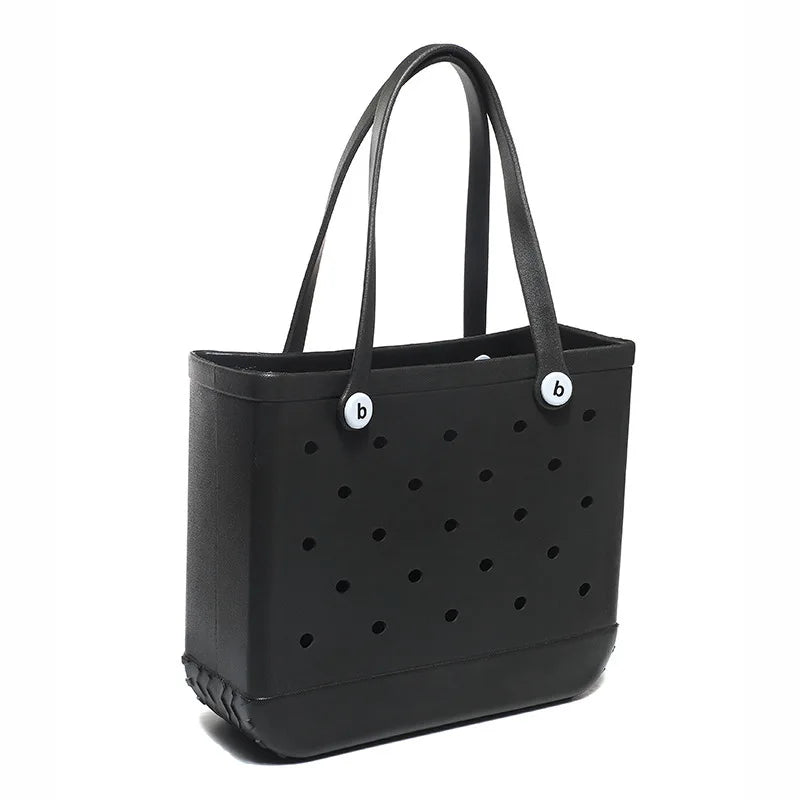 Mini EVA Waterproof Beach Bag for Women, Kids, Summer Storage Basket, Picnic Tote, Jelly Shopping Bag, Anti-Deformed Bag