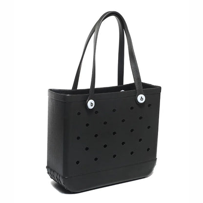 Mini EVA Waterproof Beach Bag for Women, Kids, Summer Storage Basket, Picnic Tote, Jelly Shopping Bag, Anti-Deformed Bag