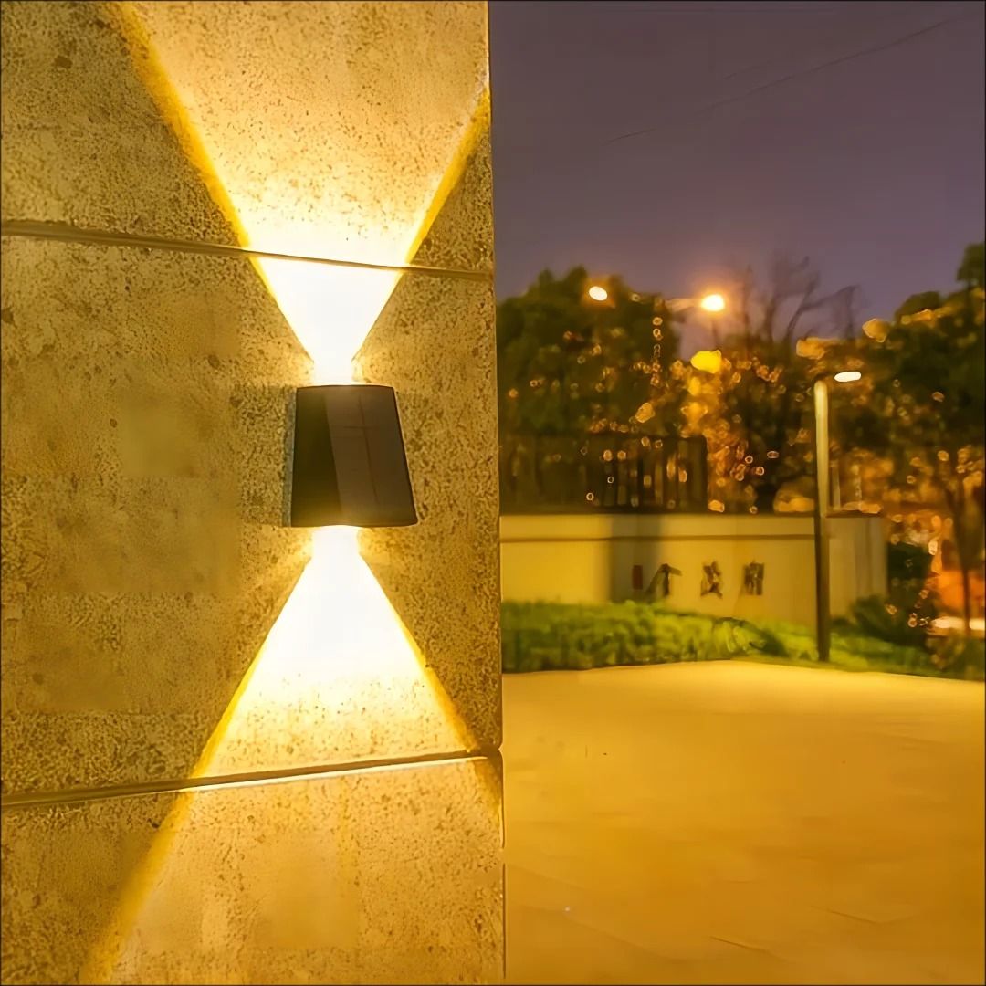 Solar Outdoor Wall Lamp With Up And Down Glow 5