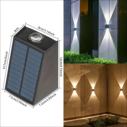 Solar Outdoor Wall Lamp With Up And Down Glow 10