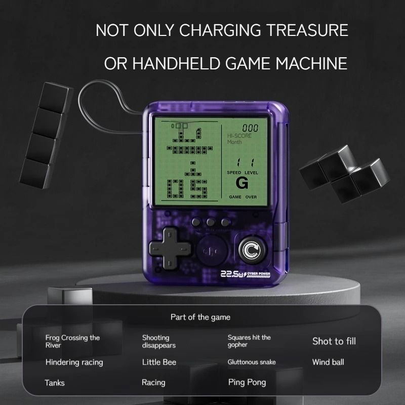 Classic Pixel Portable Game Console With Built In Power Bank 1