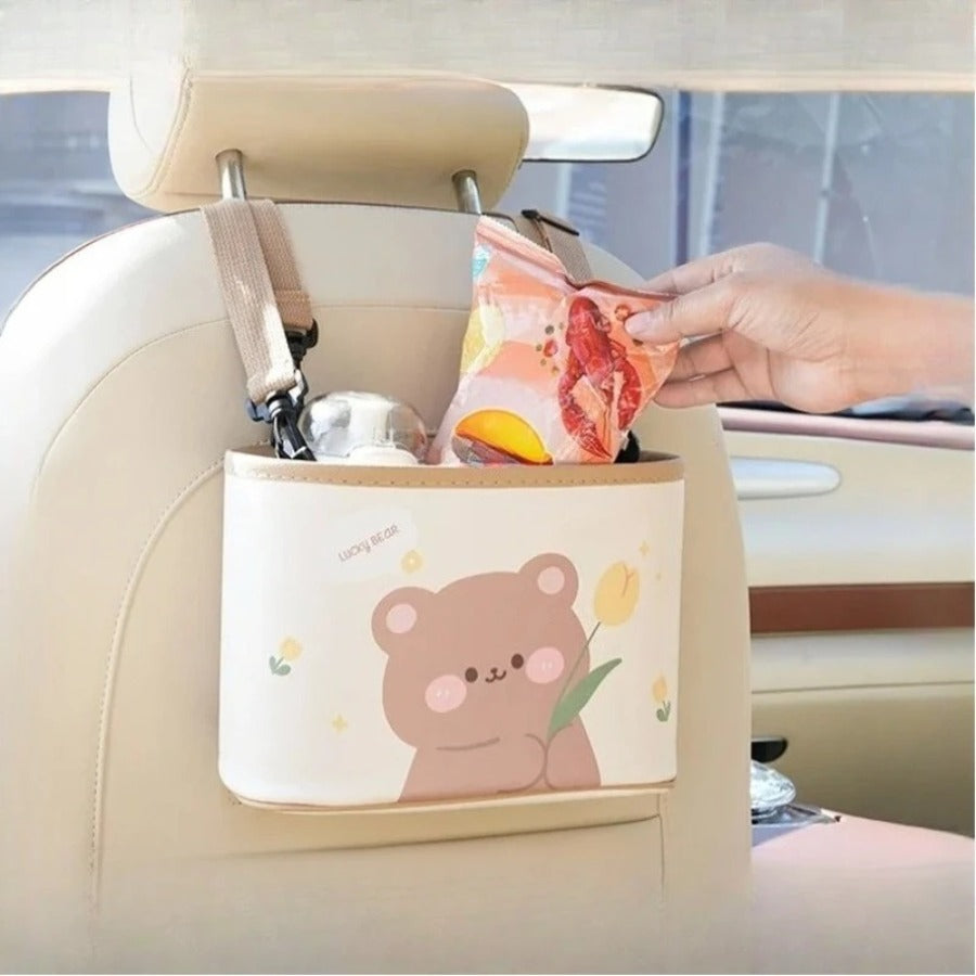 Vehicle Trash Can, Hanging Storage Bucket for Cars, Functional Car Storage Container with Leak-Proof Design