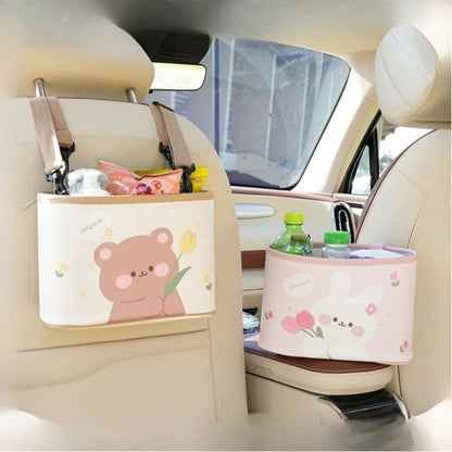 Vehicle Trash Can, Hanging Storage Bucket for Cars, Functional Car Storage Container with Leak-Proof Design