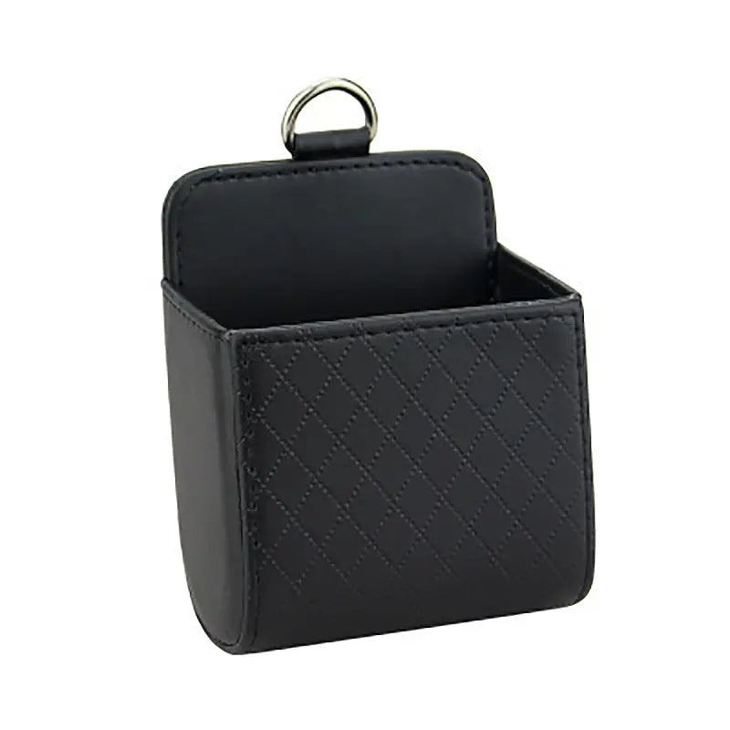 Premium PU Leather Car Air Vent Hanging Storage Box, Phone Bag & Car Interior Accessories Holder