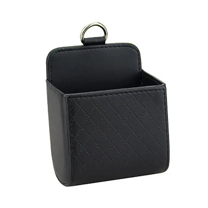 Premium PU Leather Car Air Vent Hanging Storage Box, Phone Bag & Car Interior Accessories Holder