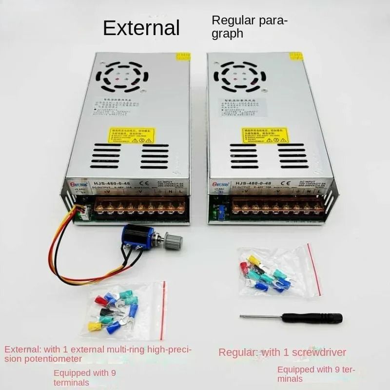 Adjustable Dual Display Power Supply with Multiple Voltage and Wattage Options