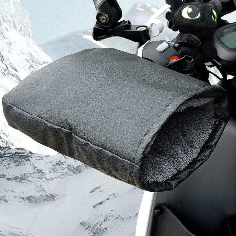 Winter Motorcycle Handlebar Muffs, Waterproof Hand Warmers, Windproof Mitts & Bicycle Handle Covers for Cold Weather