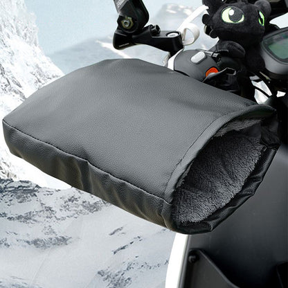 Winter Motorcycle Handlebar Muffs, Waterproof Hand Warmers, Windproof Mitts & Bicycle Handle Covers for Cold Weather