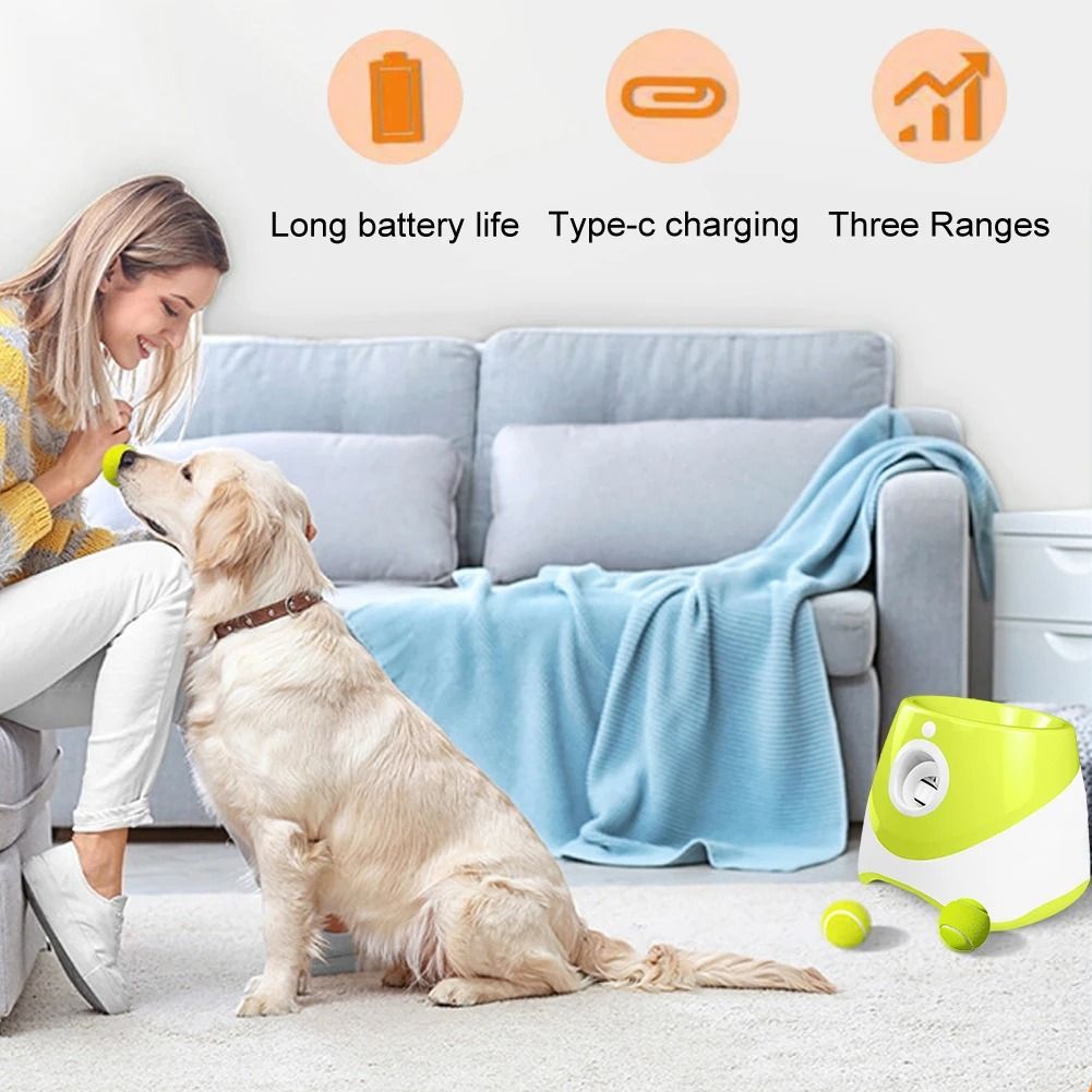 Rechargeable Automatic Tennis Ball Launcher For Dogs 3