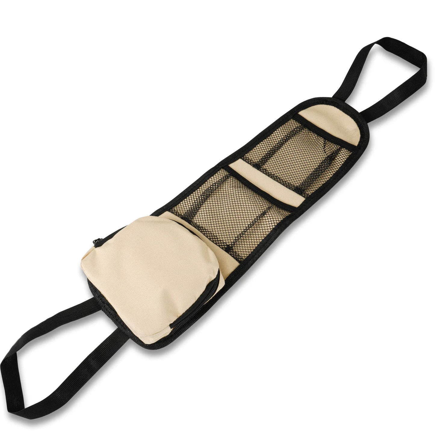 Universal Car Seat Organizer, Auto Seat Side Storage Hanging Bag with Multi-Pocket, Drink Holder, Mesh Pockets for Phone