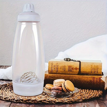 Pancake Batter Mixing Bottle With Blender Ball And Wire Whisk 4
